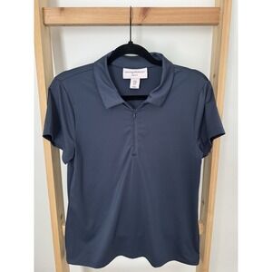 Ladies Tommy Bahama Golf Polo in Blue Athletic Stretch, Size Medium Zip (B2)